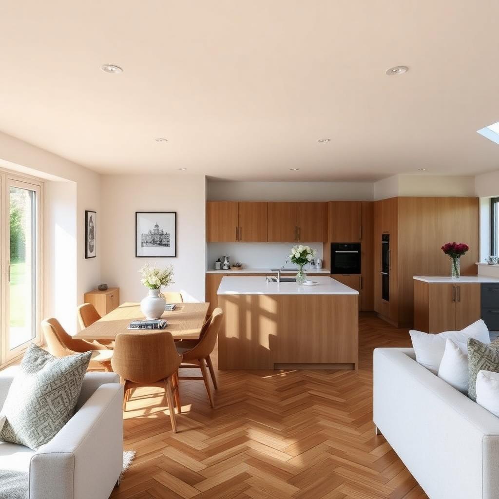 Luxury engineered oak flooring in an Essex home