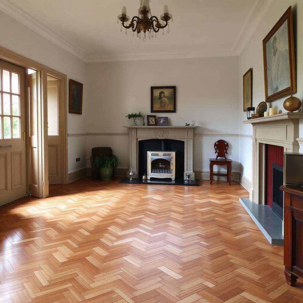 Restored original pine flooring in a Loughton home