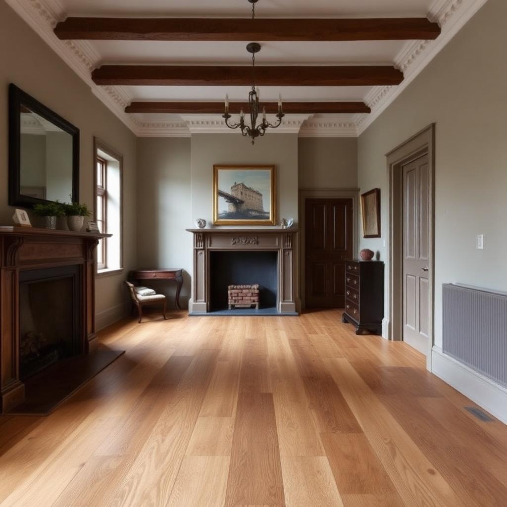 Wide-plank oak flooring fitted in a St Albans home