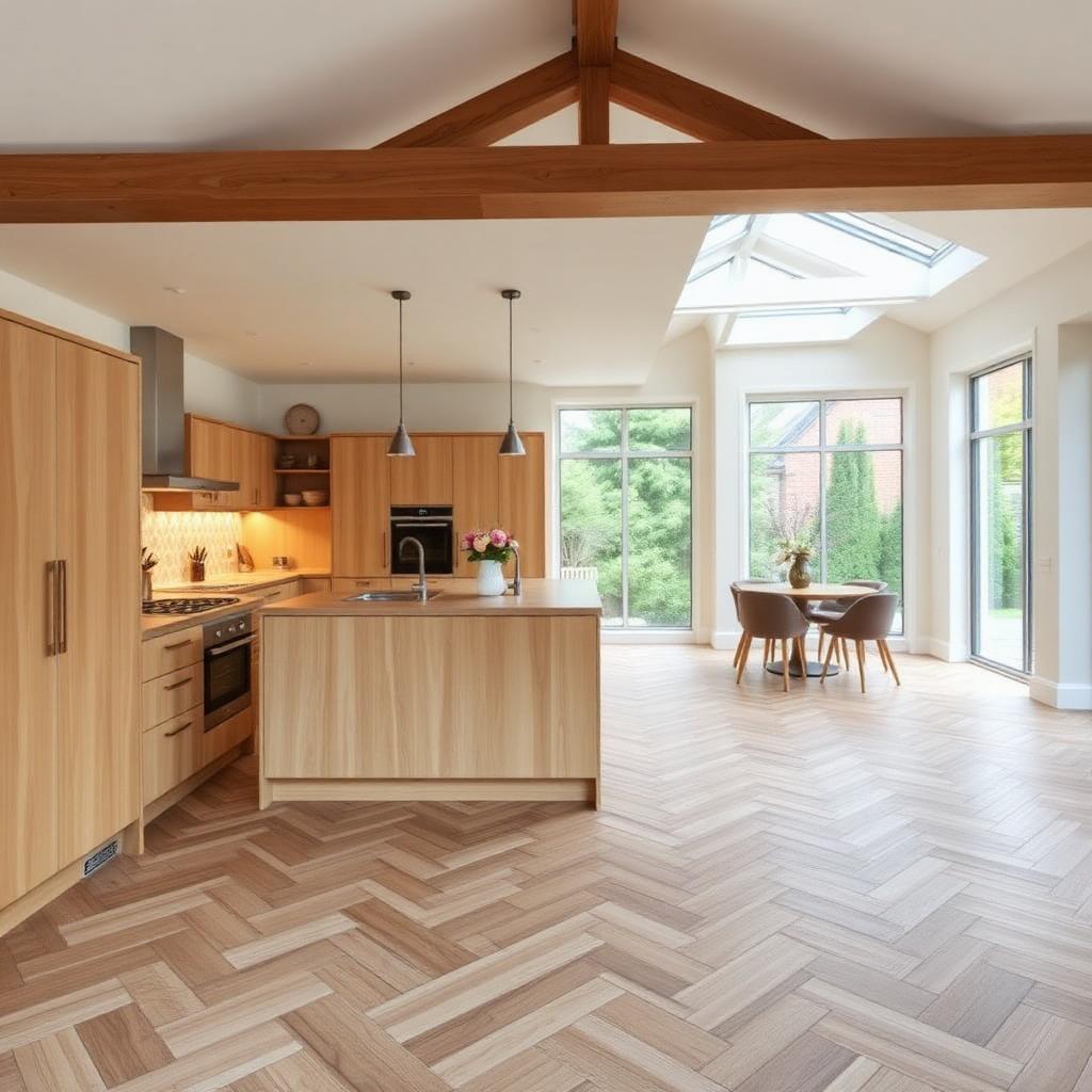 Engineered oak flooring fitted in a north Surrey family home